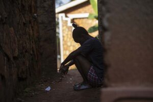 A-lesbian-girl-sulks-after-an-argument-with-a-neighbour-who-was-stigmatising-her-sexuality-in-makindyeUganda