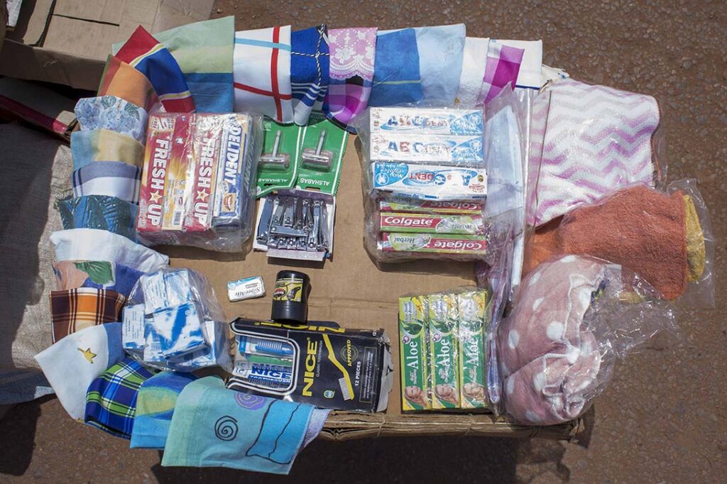 A-stall-on-which-annet-a-street-vendor-sells-her-merchandise-in-kalerwe-market-kampalaUganda.